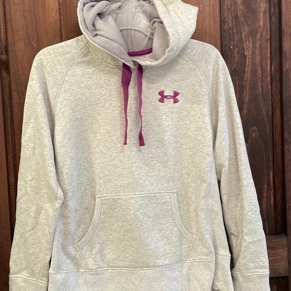 Under Armour Tops - Women's Under Armour hoodie pullover - Size small gray and purple